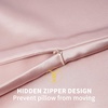 image:imageZIMASILK 100 Pure Mulberry Silk Pillow Cases for Hair and Skin Queen  Soft Hypoallergenic amp Smooth Both Sides Grade 6A Silk Hidden Zipper Gift for Women Men 1pc Queen 20x30 TaupePale Pink