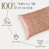 image:imageZIMASILK 100 Pure Mulberry Silk Pillow Cases for Hair and Skin Queen  Soft Hypoallergenic amp Smooth Both Sides Grade 6A Silk Hidden Zipper Gift for Women Men 1pc Queen 20x30 TaupePink Leopard