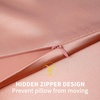 image:imageZIMASILK 100 Pure Mulberry Silk Pillow Cases for Hair and Skin Queen  Soft Hypoallergenic amp Smooth Both Sides Grade 6A Silk Hidden Zipper Gift for Women Men 1pc Queen 20x30 TaupeCoral
