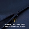 image:imageZIMASILK 100 Pure Mulberry Silk Pillow Cases for Hair and Skin Queen  Soft Hypoallergenic amp Smooth Both Sides Grade 6A Silk Hidden Zipper Gift for Women Men 1pc Queen 20x30 TaupeNavy Blue