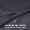 image:imageZIMASILK 100 Pure Mulberry Silk Pillow Cases for Hair and Skin Queen  Soft Hypoallergenic amp Smooth Both Sides Grade 6A Silk Hidden Zipper Gift for Women Men 1pc Queen 20x30 TaupeDark Gray