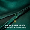 image:imageZIMASILK 100 Pure Mulberry Silk Pillow Cases for Hair and Skin Queen  Soft Hypoallergenic amp Smooth Both Sides Grade 6A Silk Hidden Zipper Gift for Women Men 1pc Queen 20x30 TaupeBlackish Green