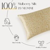 image:imageZIMASILK 100 Pure Mulberry Silk Pillow Cases for Hair and Skin Queen  Soft Hypoallergenic amp Smooth Both Sides Grade 6A Silk Hidden Zipper Gift for Women Men 1pc Queen 20x30 TaupeYellow Leopard