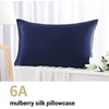 image:imageZIMASILK 100 Pure Mulberry Silk Pillow Cases for Hair and Skin Queen  Soft Hypoallergenic amp Smooth Both Sides Grade 6A Silk Hidden Zipper Gift for Women Men 1pc Queen 20x30 TaupeNavy Blue