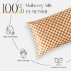 image:imageZIMASILK 100 Pure Mulberry Silk Pillow Cases for Hair and Skin Queen  Soft Hypoallergenic amp Smooth Both Sides Grade 6A Silk Hidden Zipper Gift for Women Men 1pc Queen 20x30 TaupeCheckered