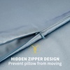 image:imageZIMASILK 100 Pure Mulberry Silk Pillow Cases for Hair and Skin Queen  Soft Hypoallergenic amp Smooth Both Sides Grade 6A Silk Hidden Zipper Gift for Women Men 1pc Queen 20x30 TaupeDusty Blue