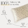 image:imageZIMASILK 100 Pure Mulberry Silk Pillow Cases for Hair and Skin Queen  Soft Hypoallergenic amp Smooth Both Sides Grade 6A Silk Hidden Zipper Gift for Women Men 1pc Queen 20x30 TaupePolka Dot