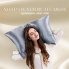 image:imageZIMASILK 100 Pure Mulberry Silk Pillow Cases for Hair and Skin Queen  Soft Hypoallergenic amp Smooth Both Sides Grade 6A Silk Hidden Zipper Gift for Women Men 1pc Queen 20x30 TaupeSlate Blue