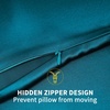 image:imageZIMASILK 100 Pure Mulberry Silk Pillow Cases for Hair and Skin Queen  Soft Hypoallergenic amp Smooth Both Sides Grade 6A Silk Hidden Zipper Gift for Women Men 1pc Queen 20x30 TaupeTurquoise
