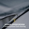 image:imageZIMASILK 100 Pure Mulberry Silk Pillow Cases for Hair and Skin Queen  Soft Hypoallergenic amp Smooth Both Sides Grade 6A Silk Hidden Zipper Gift for Women Men 1pc Queen 20x30 TaupeSlate Blue