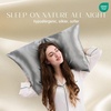 image:imageZIMASILK 100 Pure Mulberry Silk Pillow Cases for Hair and Skin Queen  Soft Hypoallergenic amp Smooth Both Sides Grade 6A Silk Hidden Zipper Gift for Women Men 1pc Queen 20x30 TaupeGray