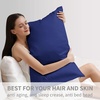 image:imageZIMASILK 100 Pure Mulberry Silk Pillow Cases for Hair and Skin Queen  Soft Hypoallergenic amp Smooth Both Sides Grade 6A Silk Hidden Zipper Gift for Women Men 1pc Queen 20x30 TaupeNavy Blue