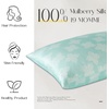 image:imageZIMASILK 100 Pure Mulberry Silk Pillow Cases for Hair and Skin Queen  Soft Hypoallergenic amp Smooth Both Sides Grade 6A Silk Hidden Zipper Gift for Women Men 1pc Queen 20x30 TaupeMint Greenclover Crest
