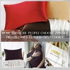 image:imageZIMASILK 100 Pure Mulberry Silk Pillow Cases for Hair and Skin Queen  Soft Hypoallergenic amp Smooth Both Sides Grade 6A Silk Hidden Zipper Gift for Women Men 1pc Queen 20x30 TaupeEggplant Purple