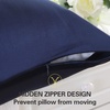 image:imageZIMASILK 100 Pure Mulberry Silk Pillow Cases for Hair and Skin Queen  Soft Hypoallergenic amp Smooth Both Sides Grade 6A Silk Hidden Zipper Gift for Women Men 1pc Queen 20x30 TaupeNavy Blue