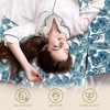 image:imageZIMASILK 100 Pure Mulberry Silk Pillow Cases for Hair and Skin Queen  Soft Hypoallergenic amp Smooth Both Sides Grade 6A Silk Hidden Zipper Gift for Women Men 1pc Queen 20x30 TaupeBlue Leaves
