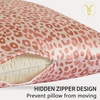 image:imageZIMASILK 100 Pure Mulberry Silk Pillow Cases for Hair and Skin Queen  Soft Hypoallergenic amp Smooth Both Sides Grade 6A Silk Hidden Zipper Gift for Women Men 1pc Queen 20x30 TaupePink Leopard