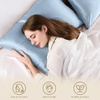 image:imageZIMASILK 100 Pure Mulberry Silk Pillow Cases for Hair and Skin Queen  Soft Hypoallergenic amp Smooth Both Sides Grade 6A Silk Hidden Zipper Gift for Women Men 1pc Queen 20x30 TaupeLight Blue