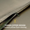 image:imageZIMASILK 100 Pure Mulberry Silk Pillow Cases for Hair and Skin Queen  Soft Hypoallergenic amp Smooth Both Sides Grade 6A Silk Hidden Zipper Gift for Women Men 1pc Queen 20x30 TaupeOlive Grey