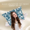 image:imageZIMASILK 100 Pure Mulberry Silk Pillow Cases for Hair and Skin Queen  Soft Hypoallergenic amp Smooth Both Sides Grade 6A Silk Hidden Zipper Gift for Women Men 1pc Queen 20x30 TaupeBlue Leaves