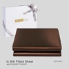 image:imageZIMASILK 19 Momme 100 Mulberry Silk Fitted Sheet  Seamless with Deep Pocket  Soft Silky amp Hypoallergenic for Luxury Sleep  King 78x8016 Chocolate Chocolate