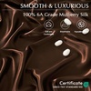 image:imageZIMASILK 19 Momme 100 Mulberry Silk Fitted Sheet  Seamless with Deep Pocket  Soft Silky amp Hypoallergenic for Luxury Sleep  King 78x8016 Chocolate Chocolate