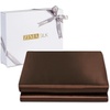 image:imageZIMASILK 19 Momme 100 Mulberry Silk Fitted Sheet  Seamless with Deep Pocket  Soft Silky amp Hypoallergenic for Luxury Sleep  King 78x8016 Chocolate Chocolate