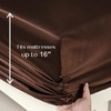 image:imageZIMASILK 19 Momme 100 Mulberry Silk Fitted Sheet  Seamless with Deep Pocket  Soft Silky amp Hypoallergenic for Luxury Sleep  King 78x8016 Chocolate Chocolate