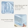 image:imageZIMASILK 19 Momme 100 Mulberry Silk Fitted Sheet  Seamless with Deep Pocket  Soft Silky amp Hypoallergenic for Luxury Sleep  King 78x8016 Chocolate Light Blue