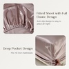 image:imageZIMASILK 19 Momme 100 Mulberry Silk Fitted Sheet  Seamless with Deep Pocket  Soft Silky amp Hypoallergenic for Luxury Sleep  King 78x8016 Chocolate Pale Pink