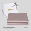 image:imageZIMASILK 19 Momme 100 Mulberry Silk Fitted Sheet  Seamless with Deep Pocket  Soft Silky amp Hypoallergenic for Luxury Sleep  King 78x8016 Chocolate Pale Pink