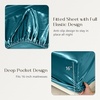 image:imageZIMASILK 19 Momme 100 Mulberry Silk Fitted Sheet  Seamless with Deep Pocket  Soft Silky amp Hypoallergenic for Luxury Sleep  King 78x8016 Chocolate Peacock Blue