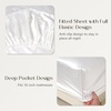 image:imageZIMASILK 19 Momme 100 Mulberry Silk Fitted Sheet  Seamless with Deep Pocket  Soft Silky amp Hypoallergenic for Luxury Sleep  King 78x8016 Chocolate White