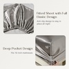 image:imageZIMASILK 19 Momme 100 Pure Mulberry Silk Bed Sheets  4Piece Sheet Set for Sleeping  Soft Breathable amp Hypoallergenic for a Comfortable Sleep  Queen Gray Gray