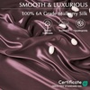 image:imageZIMASILK 19 Momme 100 Pure Mulberry Silk Bed Sheets  4Piece Sheet Set for Sleeping  Soft Breathable amp Hypoallergenic for a Comfortable Sleep  Queen Gray Grey Purple