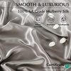 image:imageZIMASILK 19 Momme 100 Pure Mulberry Silk Bed Sheets  4Piece Sheet Set for Sleeping  Soft Breathable amp Hypoallergenic for a Comfortable Sleep  Queen Gray Gray