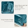 image:imageZIMASILK 19 Momme 100 Pure Mulberry Silk Bed Sheets  4Piece Sheet Set for Sleeping  Soft Breathable amp Hypoallergenic for a Comfortable Sleep  Queen Gray Peacock Blue