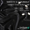 image:imageZIMASILK 19 Momme 100 Pure Mulberry Silk Bed Sheets  4Piece Sheet Set for Sleeping  Soft Breathable amp Hypoallergenic for a Comfortable Sleep  Queen Gray Black