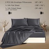 image:imageZIMASILK 19 Momme 100 Pure Mulberry Silk Bed Sheets  4Piece Sheet Set for Sleeping  Soft Breathable amp Hypoallergenic for a Comfortable Sleep  Queen Gray Space Gray