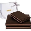 image:imageZIMASILK 19 Momme 100 Pure Mulberry Silk Bed Sheets  4Piece Sheet Set for Sleeping  Soft Breathable amp Hypoallergenic for a Comfortable Sleep  Queen Gray Chocolate