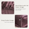 image:imageZIMASILK 19 Momme 100 Pure Mulberry Silk Bed Sheets  4Piece Sheet Set for Sleeping  Soft Breathable amp Hypoallergenic for a Comfortable Sleep  Queen Gray Grey Purple