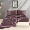 image:imageZIMASILK 19 Momme 100 Pure Mulberry Silk Bed Sheets  4Piece Sheet Set for Sleeping  Soft Breathable amp Hypoallergenic for a Comfortable Sleep  Queen Gray Grey Purple