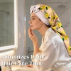 image:imageZIMASILK 19 Momme Long Mulberry Silk Bonnet for Sleeping Women  Double Layer For Long Hair Braids amp Curls Reduces Hair Frizz Sleeping amp Health Care Soft Elastic Tie Band 1PcPink Lemon