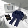 image:imageZIMASILK 19 Momme Long Mulberry Silk Bonnet for Sleeping Women  Double Layer For Long Hair Braids amp Curls Reduces Hair Frizz Sleeping amp Health Care Soft Elastic Tie Band 1PcNavy Blue