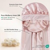 image:imageZIMASILK 19 Momme Long Mulberry Silk Bonnet for Sleeping Women  Double Layer For Long Hair Braids amp Curls Reduces Hair Frizz Sleeping amp Health Care Soft Elastic Tie Band 1PcPink