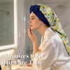 image:imageZIMASILK 19 Momme Long Mulberry Silk Bonnet for Sleeping Women  Double Layer For Long Hair Braids amp Curls Reduces Hair Frizz Sleeping amp Health Care Soft Elastic Tie Band 1PcBlue Lemon