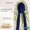 image:imageZIMASILK 19 Momme Long Mulberry Silk Bonnet for Sleeping Women  Double Layer For Long Hair Braids amp Curls Reduces Hair Frizz Sleeping amp Health Care Soft Elastic Tie Band 1PcBlue Lemon