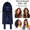image:imageZIMASILK 19 Momme Long Mulberry Silk Bonnet for Sleeping Women  Double Layer For Long Hair Braids amp Curls Reduces Hair Frizz Sleeping amp Health Care Soft Elastic Tie Band 1PcNavy Blue