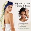 image:imageZIMASILK 19 Momme Long Mulberry Silk Bonnet for Sleeping Women  Double Layer For Long Hair Braids amp Curls Reduces Hair Frizz Sleeping amp Health Care Soft Elastic Tie Band 1PcBlue Lemon