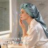 image:imageZIMASILK 19 Momme Long Mulberry Silk Bonnet for Sleeping Women  Double Layer For Long Hair Braids amp Curls Reduces Hair Frizz Sleeping amp Health Care Soft Elastic Tie Band 1PcGrayish Green